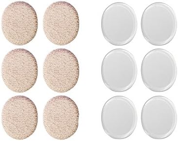 Alodor High Heel Spot Pads (12 pcs) High Heel Inserts, Heel Grips, Anti Slip Shoe Cushion, Ball of Foot Insoles, for Women - Blister Prevention &amp; Improve Shoes Too Big (6 for each Clear &amp; Beige)