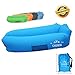 Produktbild ORSEN Aufblasbare lazy lounger Air Sofa Bed luft Couch sitzsack Liege, tragbar Air Betten Schlafen Sofa mit Mit Kissen für Reisen, Camping, Strand, Park, Backyard,Hinterhof (Blue)