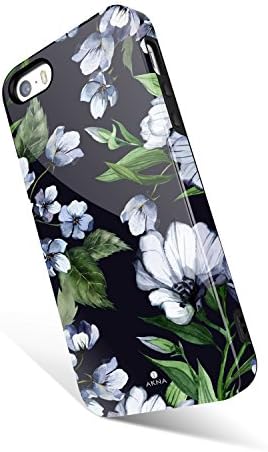 iPhone 5 / 5s /SE case for girls, Akna Charming Series High Impact Flexible Silicon Cover for iPhone5/5s/SE [Eustoma Flower](918-U.K)