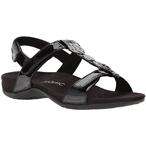 vionic black patent sandals