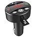 Produktbild Bluetooth FM Transmitter, Auledio Freisprecheinrichtung Auto MP3 Player Radio Adapter Wireless KFZ Kit mit Mikrofon TF-Karten-Slot USB-Flash-Drive Port USB Ladegerät 5 V/2.1 A für iphone Samsung Huawei