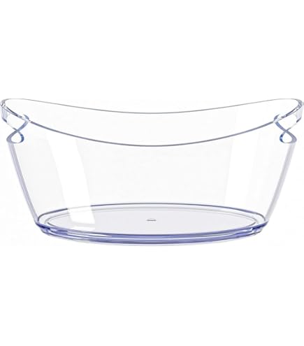 Lot De 6 Seaux à Glace Acrylique 4L Transparents – Avec Pelles Et Pinces – Pour Fêtes, Bars, Maison - 8