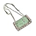 Produktbild Produp Frauen Handtasche Spitze Blumen Leder Square Tasche Blume Perle Kette Schulter Messenger Bag
