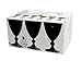 Produktbild H&H Splendor Set Weinkelche, Glas, Schwarz, 17 cl, 6 Stück
