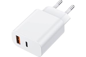 MEROM 20W USB C Ladegerät 2 Port USB C Netzteil Stecker Kompatibel mit i Phone 14 13 12 11 Pro Max SE 2020 XS XR X 8 7 6 Plus/iPad/Samsung/USB A und C Dual Port QC3.0 Schnellladegerät