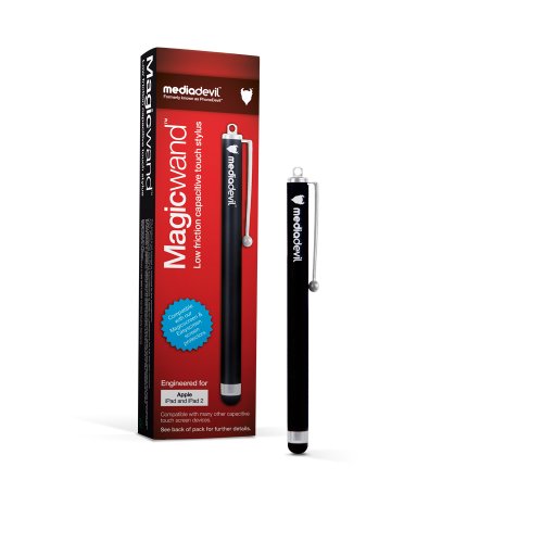 MediaDevil Magicwand (Reguläre Edition) kapazitiver Touchscreen Stylus (mattes Schwarz) für Apple iPad 1, 2, 3, 4 & Air / iPhone 4, 4S, 5, 5C & 5S / Samsung Galaxy range / Google Nexus range / ASUS / HTC / Nokia / BlackBerry / Microsoft, Tablets, Phones (und viele andere Geräte)