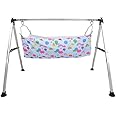 A to Z Hub Baby Boy's and Girl's Portable Folding Swing Cradle/ghodiyu/parna/jhula, with Free Baby Cotton Cloth.