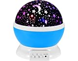 Multicolor Mond Sterne Licht Projektor für Kinder Beleuchtung, Kinderzimmer Nachttisch Nacht Lampe und Schlaf Beruhiger Lampe Abnehmbare Weiße Kuppel