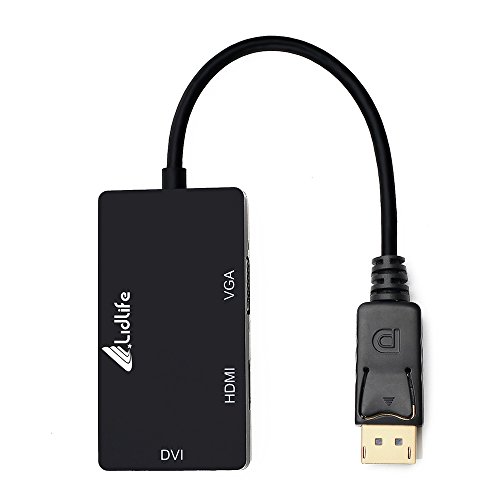 Displayport zu HDMI / DVI / VGA Lidlife M0401 DisplayPort Stecker auf Buchse 3-in-1 Adapter Konverter Kabel - 2