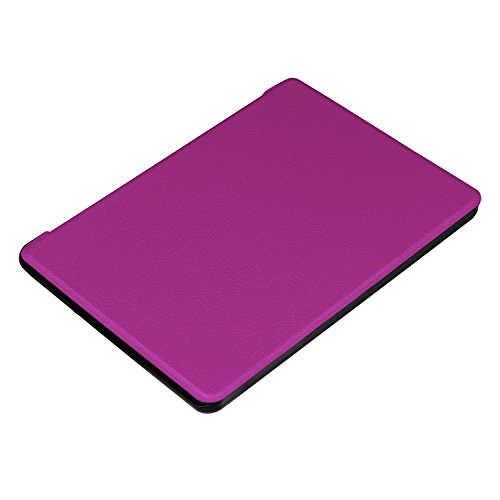 IVSO Ultra Schlank Ständer Slim Leder zubehör Schutzhülle mit Automatischem Schlaf Funktion für Neue Kindle eReader, 15,2 cm 6 Zoll (8. Generation – 2016 Modell) perfekt geeignet,Lila - 4