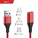 Produktbild Liamoo Ladekabel 3in1 Set magnetisch - Fast-Charge - USB Datenkabel - Kabel - Charger - Magnet-Kabel - Sync in Rot
