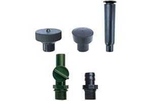 Blagdon 1017763 Fountain Accessory Kit, Fits Minipond 700, 900 & 1600 Models, Inpond 5-in-1 2000 Model, Includes 3 Fountain Heads, Connector and Flow Control Valve, Black/green