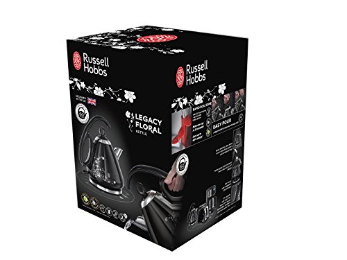 Russell Hobbs 21961-70 Legacy Floral Wasserkocher, Innovativer Griff, Perfect-Pour-Ausgusstülle, Schnellkochfunktion, Verdecktes Heizelement - 2