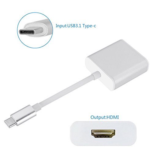 Premewish HDMI auf VGA Adapter Displayport Type-C Anschluss mit 1080P HDTV Aktiv Audio Übertragung Konverterkabel unterstützt für Macbook ChromeBook Pixel usw ( Grau ) - 4