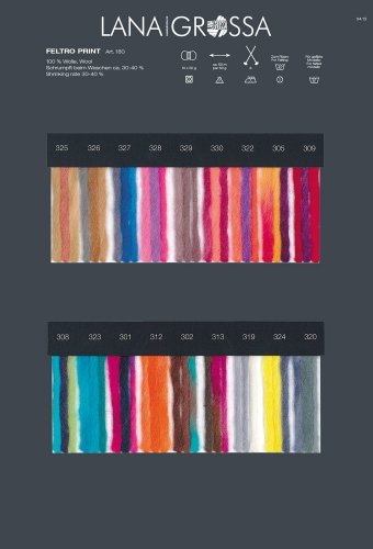 Lana Grossa Feltro 331gul print 50g Filzwolle - 2
