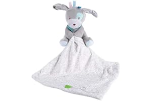 ZERODIS Toddler Baby Appease Towel Adorable Soft Square Security Blanket Plush Stuffed Cartoon Animal Doll Pacifying Towels Comforter Bedtime Cuddle Toy Gift for Kids Boys Girls(Dog)