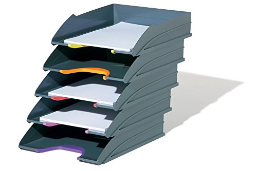 Durable 770557 Varicolor Ablageschalen Set, 5 Stück, anthrazit - 2