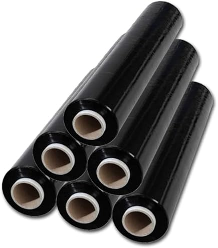 KAPCO 12 Black Pallet Shrink Wrap Stretch Film [20 Microns, 400mm X 150m] Heavy Duty Industrial Non-Extended Core Strong Plastic Cling Packaging Roll For Moving Home Furniture Luggage Wrapping Parcel - View #4