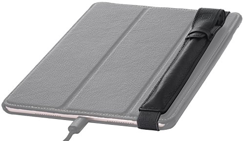 StilGut Pencil-Halter für Apple iPad Pro 9.7″ und iPad Pro 10.5″ aus echtem Leder (V2 verbesserte Variante) mit Lightning Adapter-Fach & Lasche. Stift-Halterung zur sicheren Aufbewahrung des Apple Pens, Schwarz - 5