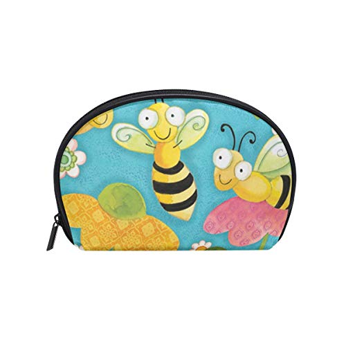 Trousse de maquillage pochette cosmétique pochette fleur abeille papillon