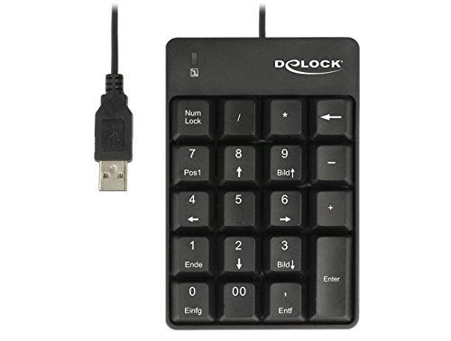 DELOCK Tastatur USB Nummernblock 19 Tasten