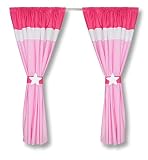 Amilian Kinderzimmer Vorhänge 155 x 155 cm Set mit Schlaufen Baby Gardinen Vorhang V05