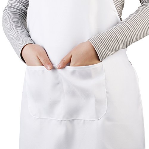 ULTNICE Arbeitsschürze Arbeitsschutzblech Schürze Weiß Für restaurant Café Supermarkt - 7