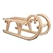 Produktbild DREGENO Hörner-Schlitten aus Holz, Geschenk für Kinder bis 1 m, von DREGENO SEIFFEN 60 cm – Original erzgebirgische Handarbeit