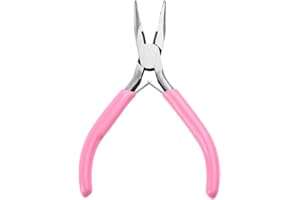 WITPOCE Pinza per naso ad ago da 4,5 pollici Mini pinza di precisione compatta pinza per gioielli con impugnatura morbida per artigianato filo da avvolgere gioielli