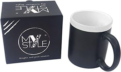 My Custom Style blackboard mug slate ceramic white border + chalk