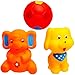 Produktbild alles-meine.de GmbH 3 Stück _ Gummitiere & Bälle - Quietschfiguren - BPA frei - Tiere - ab 0 Monate für Baby & Hund - Badebälle - Quietscher - Badetiere - Quietschball Spieltier ..
