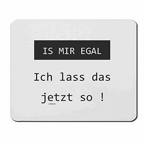 Mousepads Rechteckig 3 mm IS MIR EGAL Lustig Sprüche spruch Weiß Geschenk Geburtstag Arbeit Chef Büro bedruckt