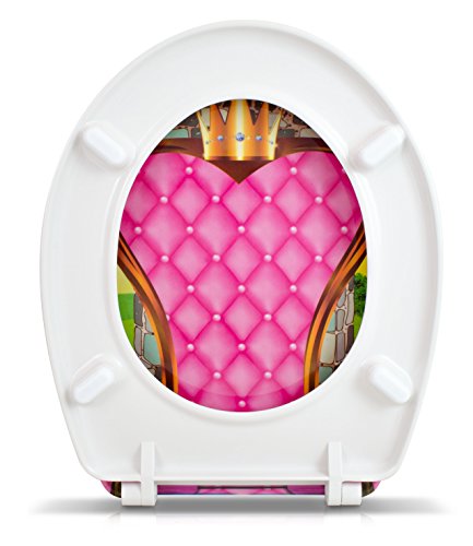 Premium WC Sitz mit Absenkautomatik – „Prinzessin“ Design – Toilettendeckel aus Duroplast inkl. Montagesatz – VENKON - 9