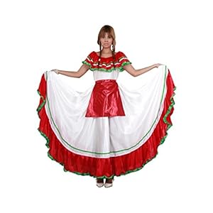 DISFRAZ MEJICANA VESTIDO LARGO MUJER TALLA M-L