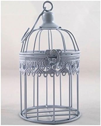 PrimoLivingDecorative Metal Birdcage, White, 21 x 11 cm, Antique/Shabby Chic