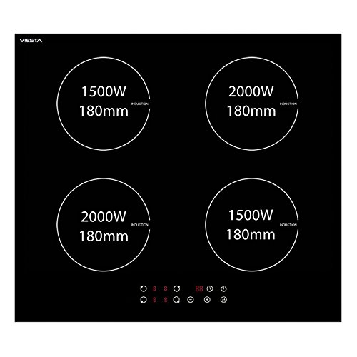 Viesta I4Z hochwertiges Induktionskochfeld mit 4 voneinander unabhängigen Kochzonen / 9 Kochstufen – Sensor-Touch Display für maximalen Bedienkomfort – Autark - 7