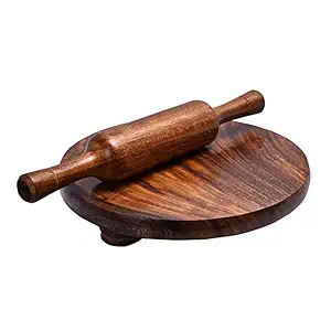 ittyhome Sheesham Wooden Chakla Rolling Plate Roti Maker (9 Inch).