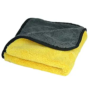 Autofy Multipurpose Microfiber Cleaning Towel Cloth 800 GSM Highly Absorbent Dust Towels For All Vehicles Bikes Cars Glass Kitchens (40cm x 40cm Multicolour)