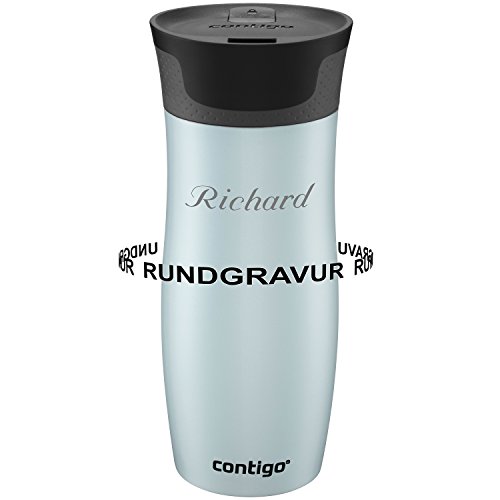 CONTIGO Thermobecher WEST LOOP 2.0 Polar White 0,47 L mit persönlicher Rund-Gravur gelasert mit automatischem AUTOSEAL-Verschluss auslaufsicher polarweiß - 2