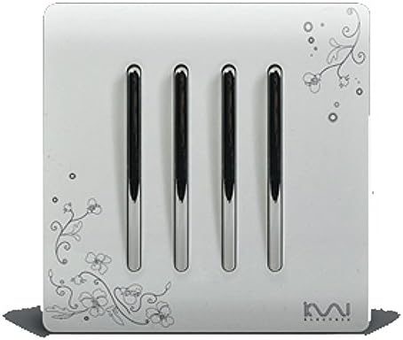 Wallpad 4 Gang 2 Way Long Vertical White Decorative Wall Light Switch