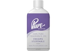 Pure Scented 100ml Fragrance Oil - 550+ Scents, Vegan & Cruelty-Free, for Candles, Soaps, Slime, Diffusers, Cosmetics, Wax Melts & DIY Crafts (1 x 100ml, Dreams Stoppables)