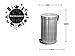 King International Stainless Steel Perforated Pedal Dustbin, Perforated Pedal Garbage Bin 11 litre (10