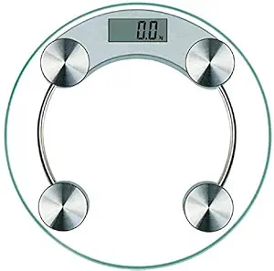 MACMILLAN AQUAFRESH Personal Weight Scale Digital For Human Body,Heavy Duty Electronic Thick Tempered Glass & LCD Display Electronic Digital Personal Bathroom Health Body ,Weight Scale Machine For Human Body Weight (White)