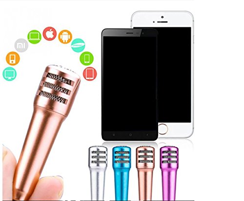jeyplus, 2018Â nuovo interno orecchio per il piacere Mini Jack 3.5Â mm Studio microfono professionale karaoke Micro portatile per tutti gli smartphone come iPhone, iPad, Samsung, HTC, ecc...
