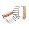 Edelstahl Fleischkrallen 2 Stck Von Grillnations 2 Premium Pulled Pork Krallen Mit Holzgriff Meatclaws Fr Pulled Pork Pulled Pork Gabeln