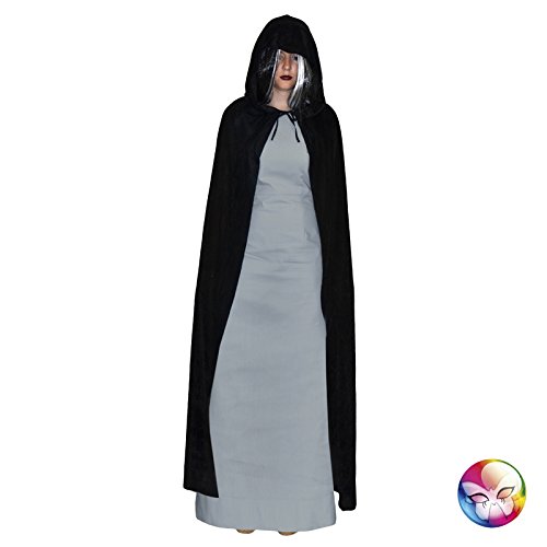 Aec  cs99111  Capa Larga Negra con Capucha para Adulto Talla 140 cm