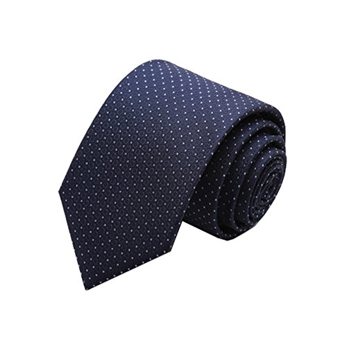 Simple et chic pour homme Business Ties Cravate formelle avec boîte cadeau, Marine Dot
