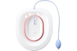 JRANTER Sitz Bath - Steam Seat Over the Toilet Foldable Sitz Bath Basin for Soaking by Seat for the toilet- Perineal Bath for Hemorrhoidal Relief, Pregnant Women, Elderly (Pink Foldable)