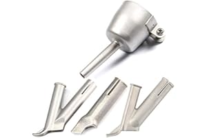 HKBST 4pc Round Triangle Y Shape Nozzle for Welding Plastic Hot Air Gun Kit for Speed Welding Nozzle Tip Welding Vinyl Welder