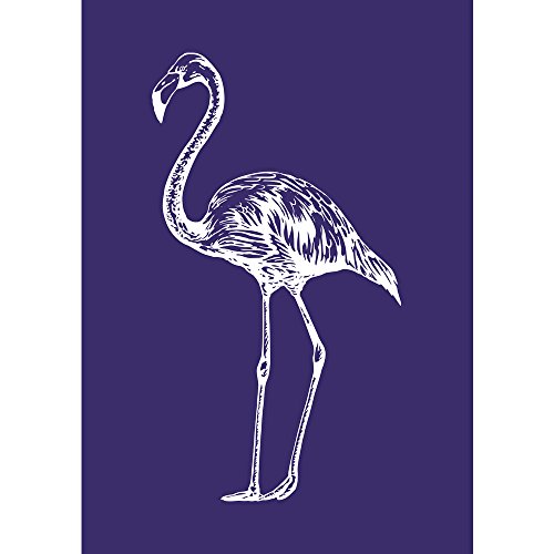 RAYHER 45086000 Schablone Flamingo, DIN A5, 1 Schablone Plus1 Rakel im, Div. Materialien, Blau, 26 x 16 x 0.1 cm